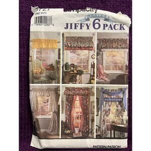 Simplicity 7727 home curtain valance sewing pattern